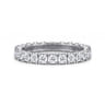 Eternity Band Wedding Ring in 14k White Gold with Round Natural Diamond at Gabriel & Co.