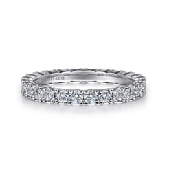 14K White Gold Prong Set Diamond Eternity Band
