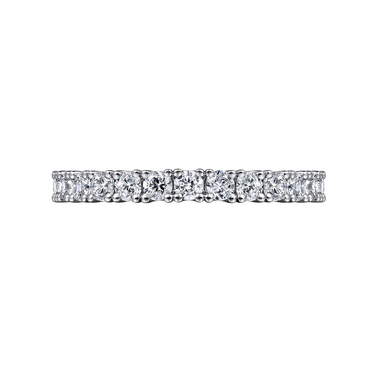 Eternity Band Wedding Ring in 14k White Gold with Round Natural Diamond at Gabriel & Co. - Shot 6