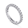 Eternity Band Wedding Ring in 14k White Gold with Round Natural Diamond at Gabriel & Co.