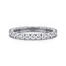 Eternity Band Wedding Ring in 14k White Gold with Round Natural Diamond at Gabriel & Co.
