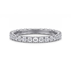 14K White Gold Prong Set Diamond Eternity Band