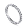 Eternity Band Wedding Ring in 14k White Gold with Round Natural Diamond at Gabriel & Co.