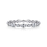 Eternity Band Wedding Ring in 14k White Gold with Marquise Natural Diamond at Gabriel & Co.