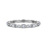Eternity Band Wedding Ring in 14k White Gold with Marquise Natural Diamond at Gabriel & Co.