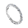 Eternity Band Wedding Ring in 14k White Gold with Marquise Natural Diamond at Gabriel & Co.