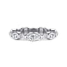 Eternity Band Wedding Ring in 14k White Gold with Marquise Natural Diamond at Gabriel & Co.