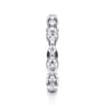Eternity Band Wedding Ring in 14k White Gold with Marquise Natural Diamond at Gabriel & Co.