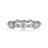 Eternity Band Wedding Ring in 14k White Gold with Marquise Natural Diamond at Gabriel & Co.