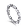 Eternity Band Wedding Ring in 14k White Gold with Marquise Natural Diamond at Gabriel & Co.