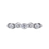 Eternity Band Wedding Ring in 14k White Gold with Marquise Natural Diamond at Gabriel & Co.