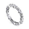 Eternity Band Wedding Ring in 14k White Gold with Marquise Natural Diamond at Gabriel & Co.