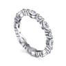 Eternity Band Wedding Ring in 14k White Gold with Marquise Natural Diamond at Gabriel & Co.