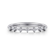 14K White Gold Prong Setting Diamond Anniversary Band