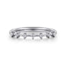 Straight Wedding Ring in 14k White Gold with Round Natural Diamond at Gabriel & Co.