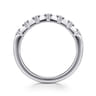 Straight Wedding Ring in 14k White Gold with Round Natural Diamond at Gabriel & Co.