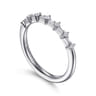 Straight Wedding Ring in 14k White Gold with Round Natural Diamond at Gabriel & Co.