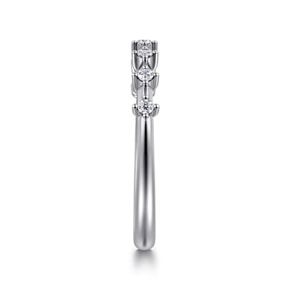 14K White Gold Prong Setting Diamond Anniversary Band