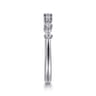 Straight Wedding Ring in 14k White Gold with Round Natural Diamond at Gabriel & Co.