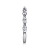 Straight Wedding Ring in 14k White Gold with Marquise Natural Diamond at Gabriel & Co.