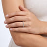 Straight Wedding Ring in 14k White Gold with Marquise Natural Diamond at Gabriel & Co.