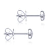 14K White Gold Round Cluster Diamond Stud Earrings - 0.25 ct