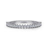 Straight Wedding Ring in 14k White Gold with Round Natural Diamond at Gabriel & Co.