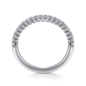 14K White Gold Round Diamond Anniversary Band