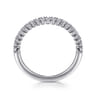 Straight Wedding Ring in 14k White Gold with Round Natural Diamond at Gabriel & Co.