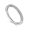 Straight Wedding Ring in 14k White Gold with Round Natural Diamond at Gabriel & Co.