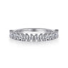 Straight Wedding Ring in 14k White Gold with Round Natural Diamond at Gabriel & Co.