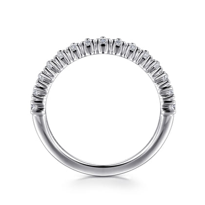 14K White Gold Round Diamond Anniversary Band