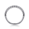 Straight Wedding Ring in 14k White Gold with Round Natural Diamond at Gabriel & Co.