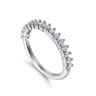 Straight Wedding Ring in 14k White Gold with Round Natural Diamond at Gabriel & Co.