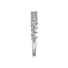 Straight Wedding Ring in 14k White Gold with Round Natural Diamond at Gabriel & Co.