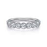 Fancy Wedding Ring in 14k White Gold with Round Natural Diamond at Gabriel & Co.
