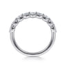 Fancy Wedding Ring in 14k White Gold with Round Natural Diamond at Gabriel & Co.