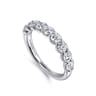 Fancy Wedding Ring in 14k White Gold with Round Natural Diamond at Gabriel & Co.