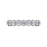 Fancy Wedding Ring in 14k White Gold with Round Natural Diamond at Gabriel & Co.