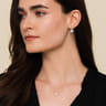 14K White Gold Round Diamond Cluster Leverback Earrings - 0.5 ct