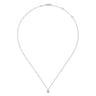 14K White Gold Round Diamond Cluster Pendant Necklace - 0.13 ct