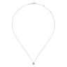14K White Gold Round Diamond Cluster Pendant Necklace - 0.24 ct