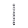 Eternity Band Wedding Ring in 14k White Gold with Round Natural Diamond at Gabriel & Co.