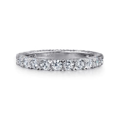 14K White Gold Round Diamond Eternity Band