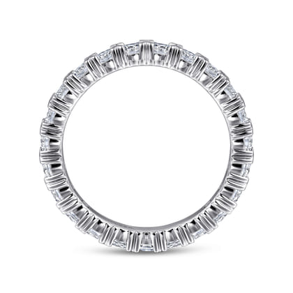 14K White Gold Round Diamond Eternity Band