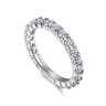 Eternity Band Wedding Ring in 14k White Gold with Round Natural Diamond at Gabriel & Co.