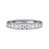 Eternity Band Wedding Ring in 14k White Gold with Round Natural Diamond at Gabriel & Co.