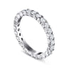 Eternity Band Wedding Ring in 14k White Gold with Round Natural Diamond at Gabriel & Co.