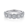 Fancy Wedding Ring in 14k White Gold with Round Natural Diamond at Gabriel & Co.