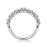 Fancy Wedding Ring in 14k White Gold with Round Natural Diamond at Gabriel & Co.